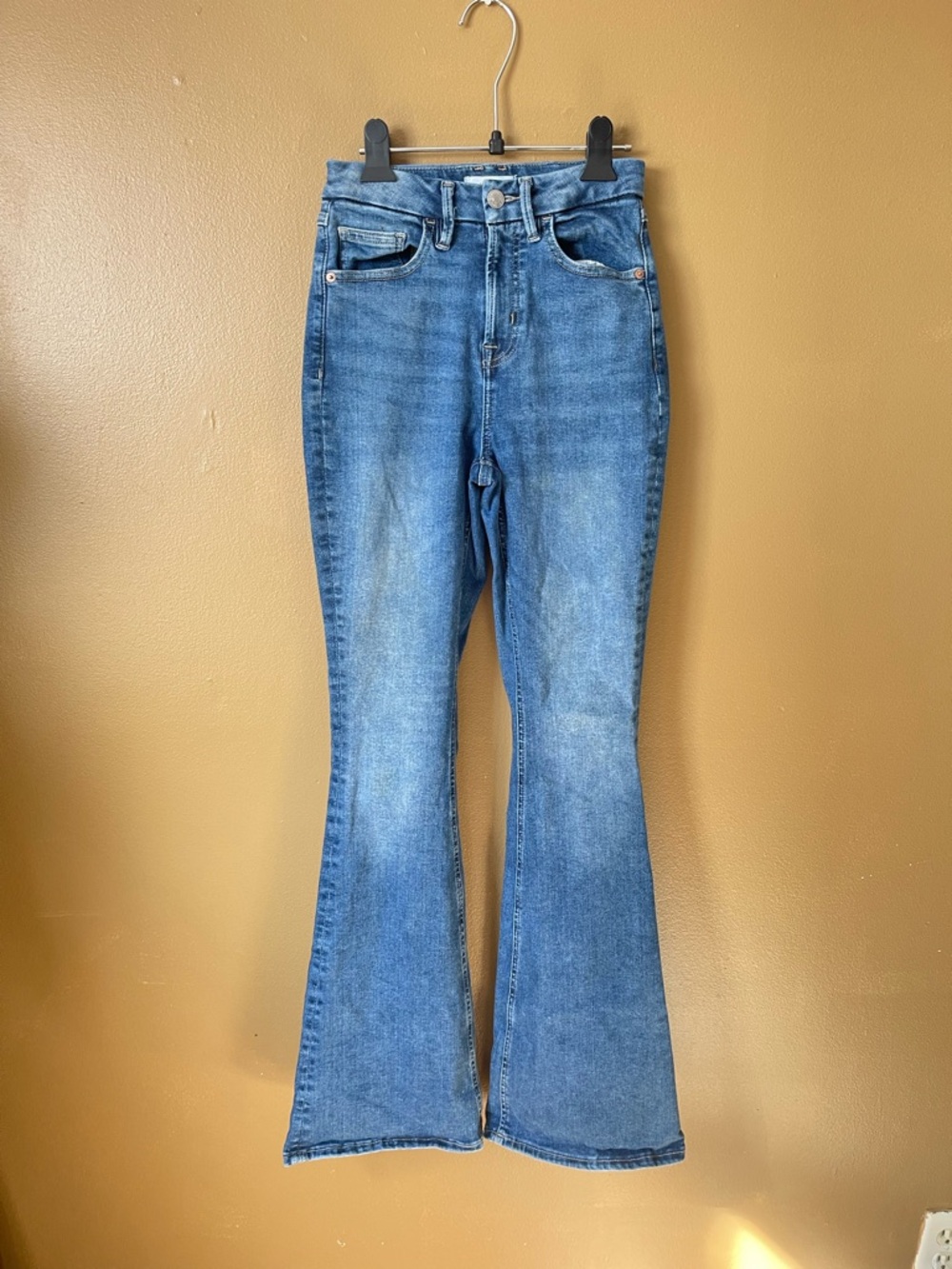 Forever 21 Light Blue High-Rise Flare Jeans